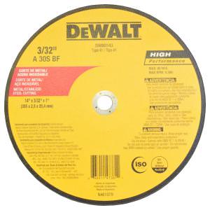 Disco de Corte Abrasivo para Metais e Inox 14 Pol DW80143 Dewalt
