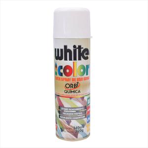 Tinta White Color Spray 340ml Branco brilhante 6693 Orbi Química