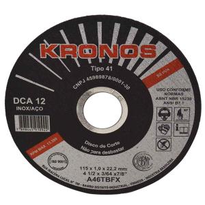 Disco de corte Inox 4.1/2 x 3/64 x 7/8 Pol Kronos   