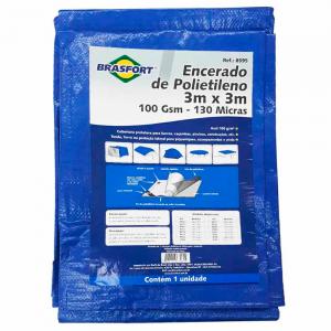 Lona Polietileno Azul 3 X 3m 130 Micras Brasfort