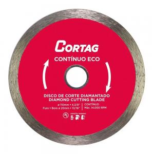 Disco de Corte Diamantado Contínuo Eco 110 x 1.2" x 20mm Cortag
