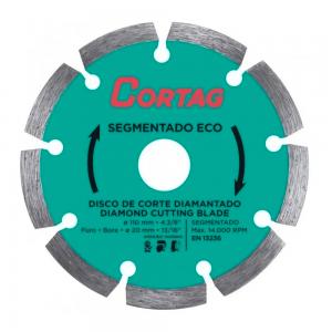 Disco Diamantado Segmentado Eco 110 x 1.2 x 20mm Cortag