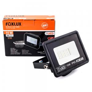 Refletor LED 10W 6500k Preto Bivolt Foxlux
