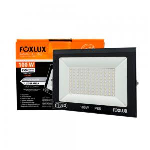Refletor LED 100W 6500k Preto Bivolt Foxlux