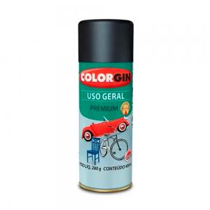 Tinta Spray Uso Geral Premium Preto Semi Brilho Colorgin