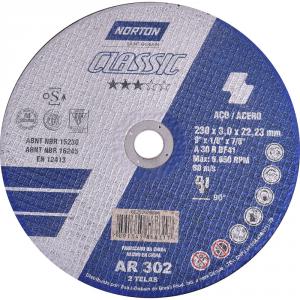 Disco Classic AR302 09 pol x 2T x 7/8 polegadas Norton