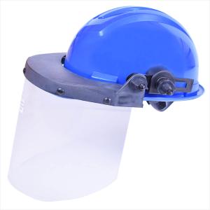 Capacete de Segurança Azul com Protetor Facial Incolor Ledan