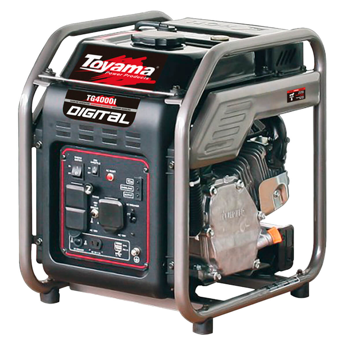 Gerador a Gasolina Digital Monofásico 4kva Tg4000i 127v Toyama