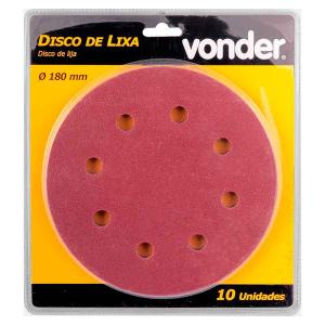 Disco Lixa Grão 180 Para LPV750 Com 10 Und Vonder