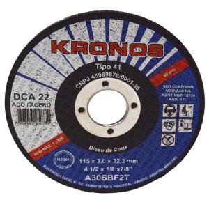 Disco de corte Standard 4.1/2 x 1/8 x 7/8 Pol Kronos   