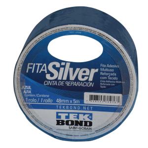 Fita Adesiva Multiuso Azul 48mmx05m Silver Tape Tekbond 