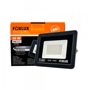 Refletor LED 50W 6500k Bivolt Preto Foxlux