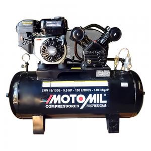 Compressor de Ar a Gasolina Cmv 15/130 Litros 140lbs Motomil