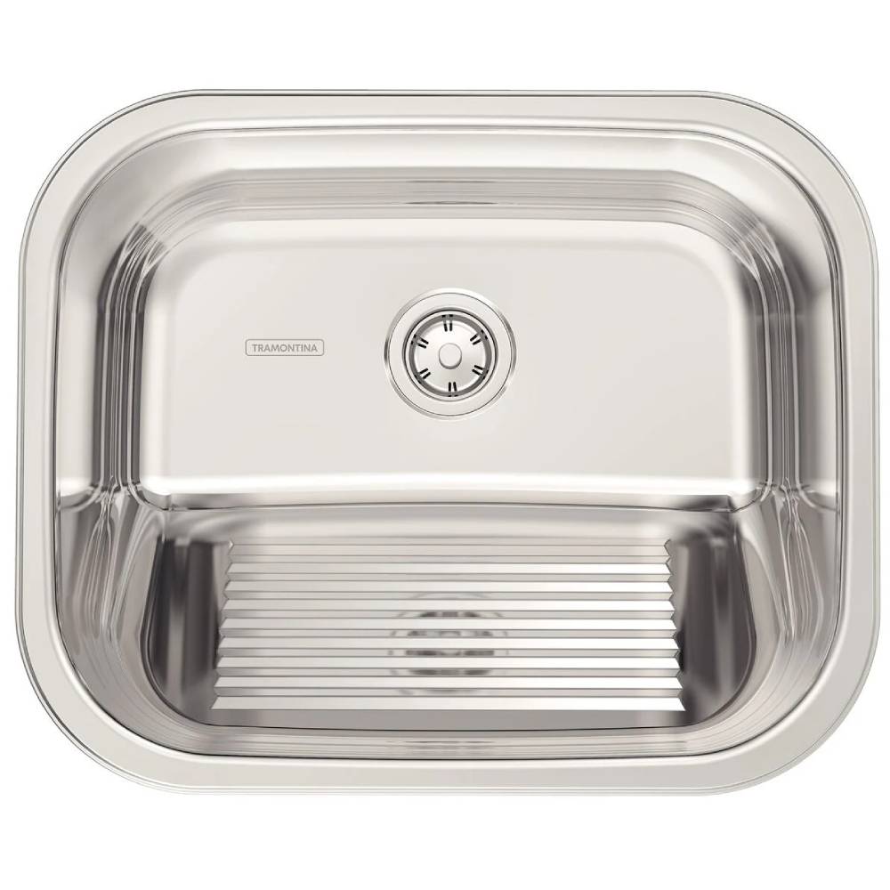 Tanque de Encaixe Hera 34L em Aço Inox Polido 50x40cm Tramontina