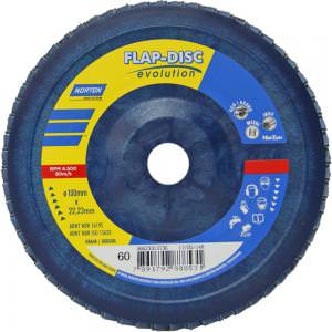 Disco Flap 180x22,23 mm Grão 40 ou 60 Base em Plástico - Norton