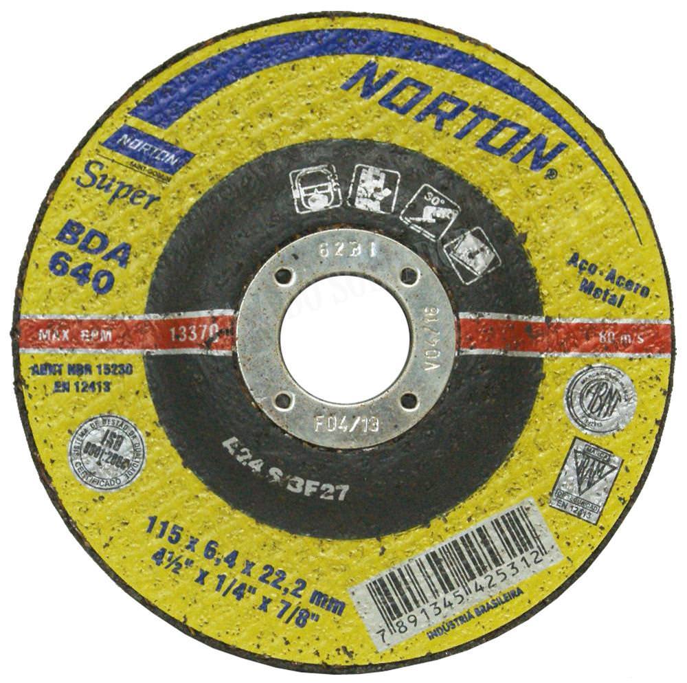 Disco de Desbaste BDA640 Super 04.1/2 polegadas Norton