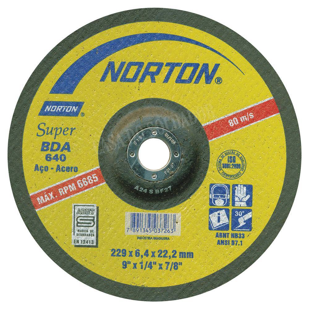 Disco de Desbaste BDA640 Super 07 pol x 1/4 polegadas Norton